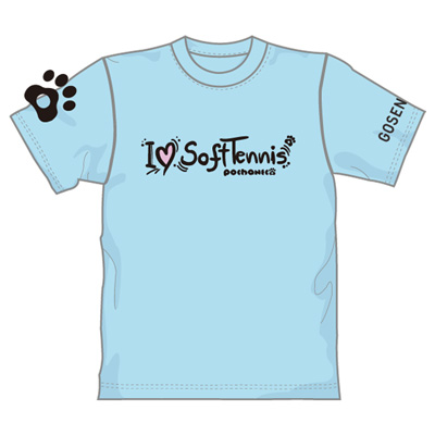 ゴーセン 2018春企画Tシャツ ぽちゃネコ I LOVE SOFTTENNIS (NPT02)