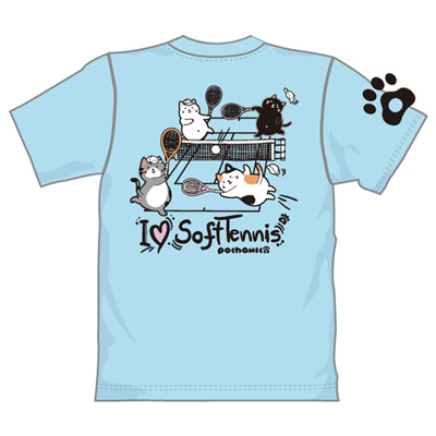 ゴーセン 2018春企画Tシャツ ぽちゃネコ I LOVE SOFTTENNIS (NPT02)