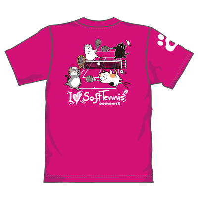 ゴーセン 2018春企画Tシャツ ぽちゃネコ I LOVE SOFTTENNIS (NPT02)